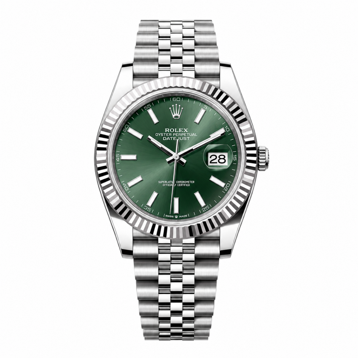 ROLEX DATEJUST | Green Dial Jubilee Bracelet 41mm