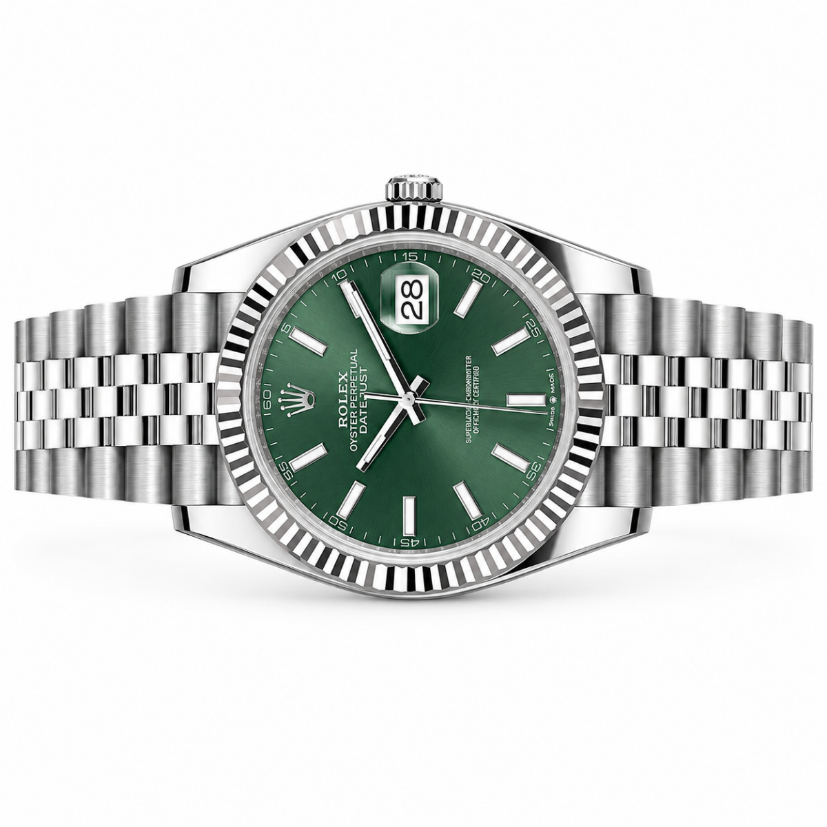 ROLEX DATEJUST | Green Dial Jubilee Bracelet 41mm